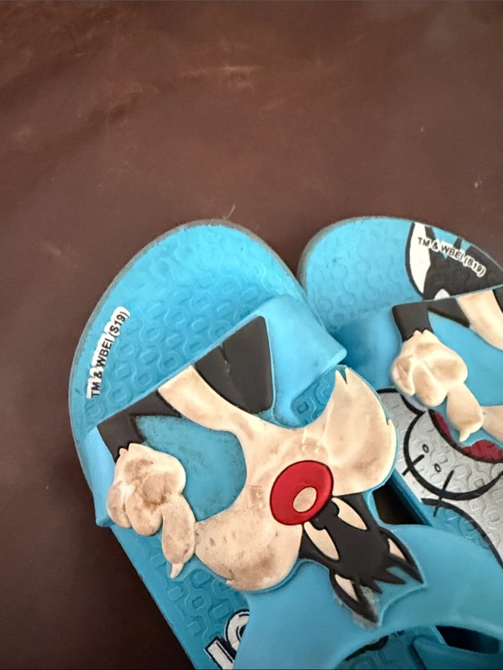 Vintage Looney Tunes Sylvester Blue Kids Sandals size 8